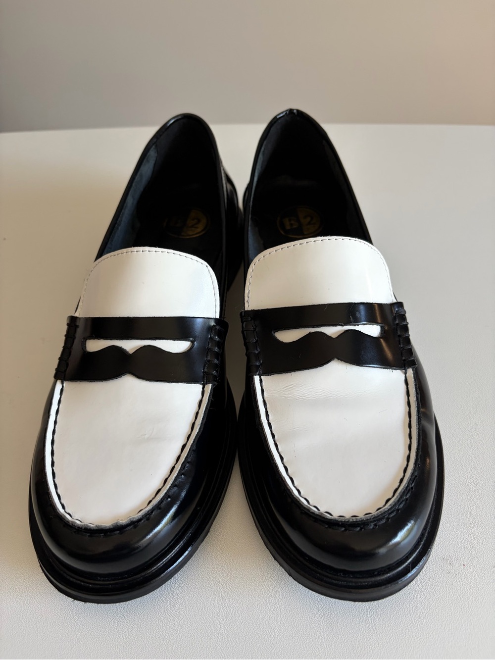 Vintage Browns B2 Leather Penny Loafers Mod Preppy Size 39 - Picture 3 of 8